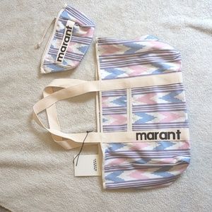 Isabel Marant -  🇫🇷 Darwen Bag - Pink and Ecru Canvas